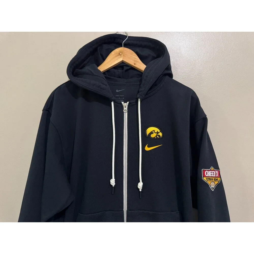 Men's L Nike Iowa Hawkeyes Football Team Issued Citrus Bowl Sideline Hoodie RARE